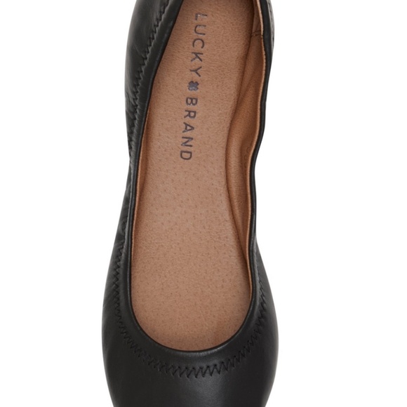 Lucky Brand Emmie Ballet Leather Flats Color Black in size 7.5 - Picture 6 of 12